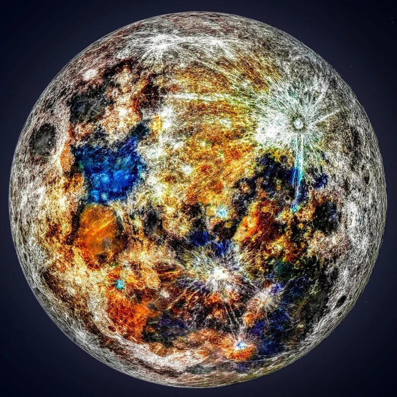I veri colori della Luna