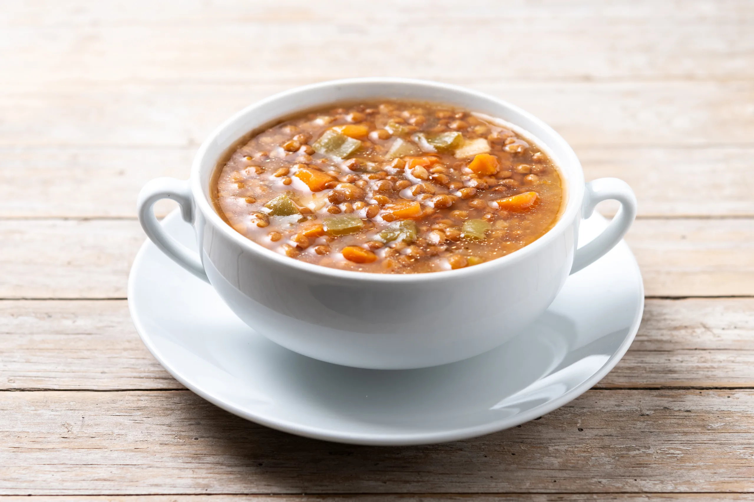 zuppa cremosa di lenticchie