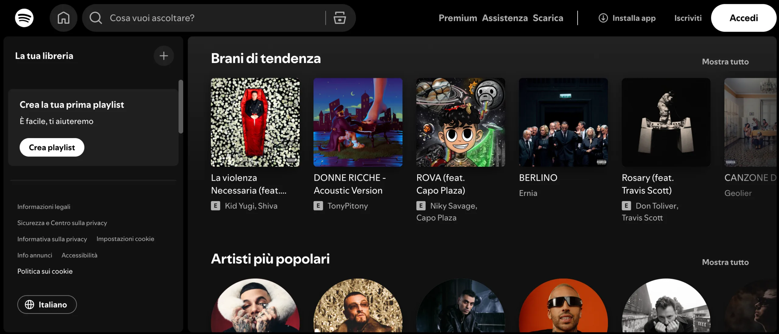 spotify oggi